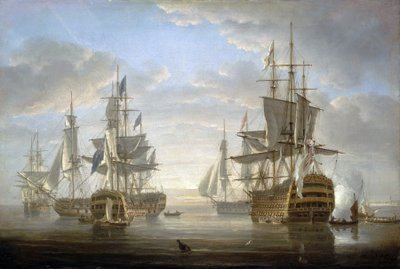 La flotte de navires de guerre dans laquelle Horatio Nelson (1758-1805) était capitaine pendant les guerres révolutionnaires et napoléoniennes (1793-1805) - Nicholas Pocock
