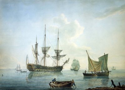 Frégate de troisième classe (70 canons), un bateau de pêche et d
