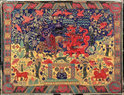 Bataille avec le dragon - Nicholas Roerich