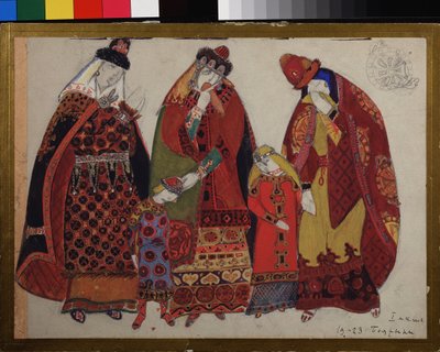 Femmes et enfants. Projets de costumes pour l