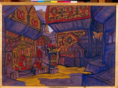La cour du prince Vladimir Galitsky - Nicholas Roerich