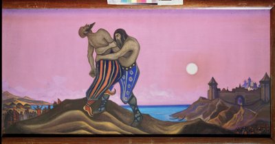 Le duel entre Mstislav et Rededya - Nicholas Roerich