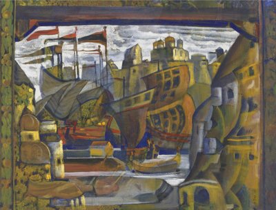 Le marché de Novgorod - Nicholas Roerich
