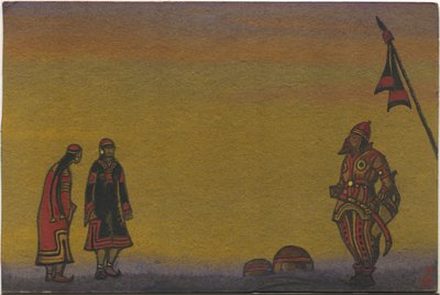 Polovtsiens, Polovtsien et jeunes filles, costume pour "Danses polovtsiennes" de l