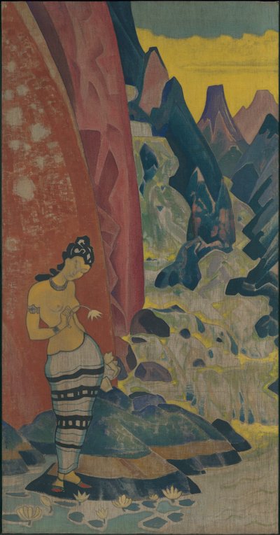 Chant de la cascade, panneau décoratif, série "Rêves de sagesse", 1920 - Nicholas Roerich
