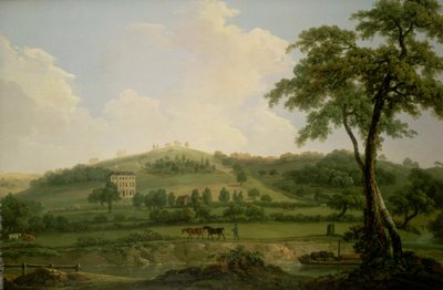 Vue de Oakage Hall, Colwich - Nicholas Thomas Dall