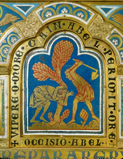 Caïn tue Abel ... (émail sur cuivre doré) - Nicholas of Verdun