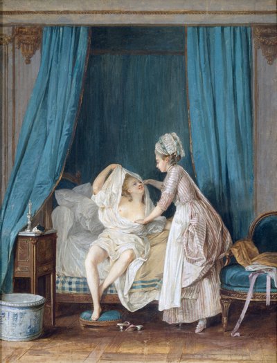 Dame sortant du lit, 1776 - Niclas II Lafrensen