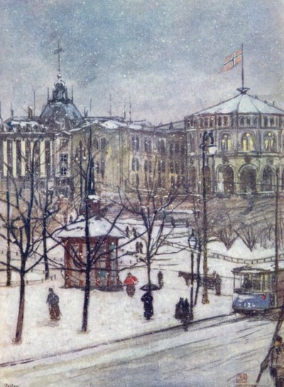 Norvège : Les maisons du Parlement (Storthing), Christiania - Nico Jungman