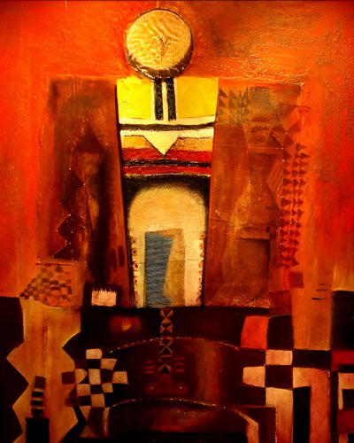 Figure tribale abstraite - Nico Phooko