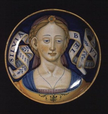 Maiolica Coppa, de la série Belle donne, 1525 - Nicolò Pellipario