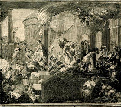 Jésus chassant les marchands du Temple - Nicola Malinconico