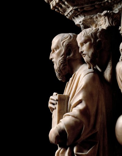 Art gothique : Un prophète avec un livre (détail) - Nicola Pisano