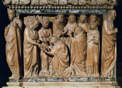 Les apôtres Pierre et Paul apparaissent à Saint Dominique, relief décoratif de l