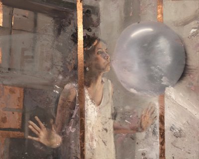 Bubble V (Fille derrière la fenêtre) - Nicola Pucci