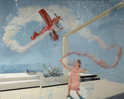 Fille fumante avion - Nicola Pucci