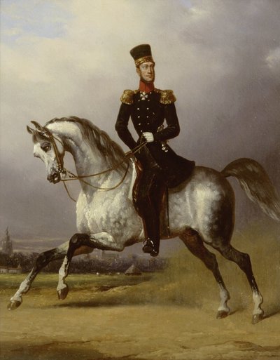 Portrait équestre de Guillaume II, roi des Pays-Bas - Nicolaas Pieneman (attributed to)