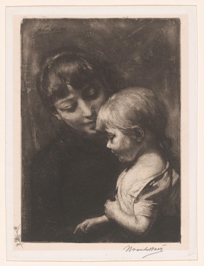 Femme avec enfant - Nicolaas van der Waay (signed by artist)