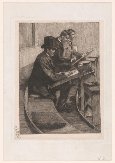 Hommes dessinant - Nicolaas van der Waay