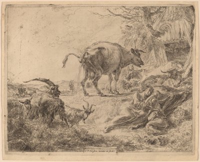 Vache urinant - Nicolaes Berchem