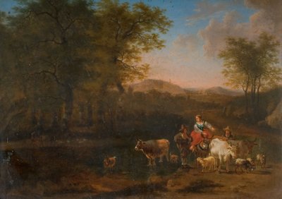 Paysage pastoral avec figures - Nicolaes Berchem