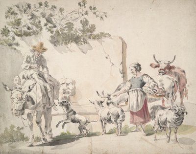 Paysans allant au marché - Nicolaes Berchem