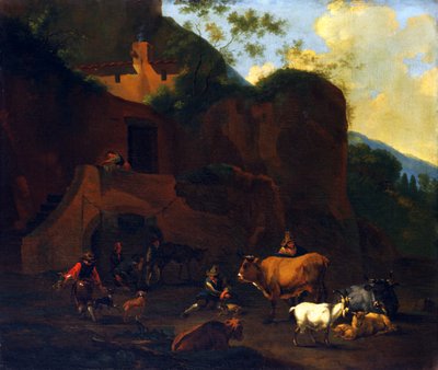 Paysans et bétail - Nicolaes Berchem