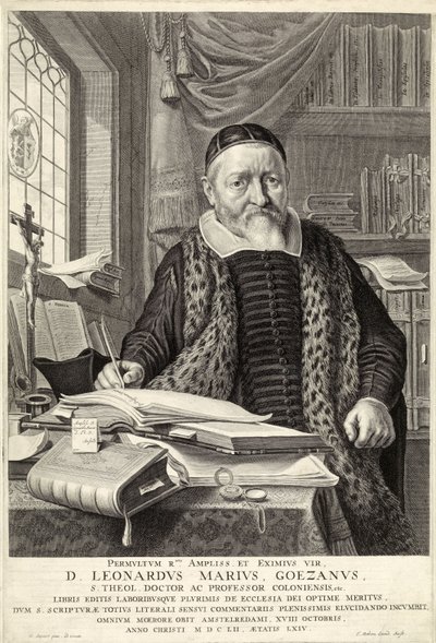 D. Leonardus Marius Goezanus, pub. 1654 (gravure) - Nicolaes Cornelisz (c.1592 1655) Moeyaert