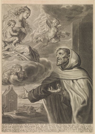 Saint Agabus de Jérusalem adore Marie - Nicolaes Lauwers