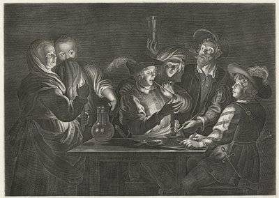 Hommes fumant et buvant dans une auberge - Nicolaes Lauwers