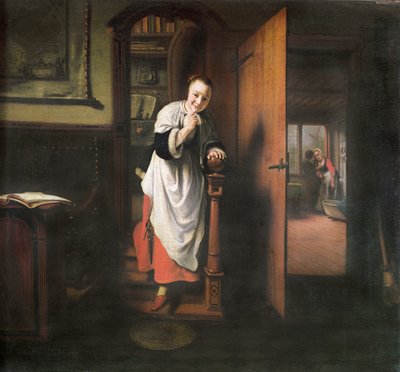 Amoureux avec une femme écoutant - Nicolaes Maes