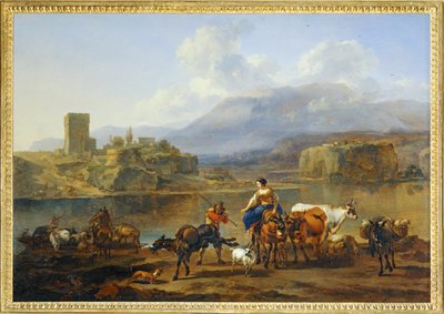 Le passage du bac … - Nicolaes Pietersz. Berchem
