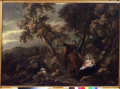 Le repos durant la fuite en Égypte - Nicolaes Pietersz. Berchem