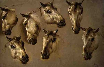 Esquisses de têtes de chevaux - Nicolaes Pietersz. Berchem