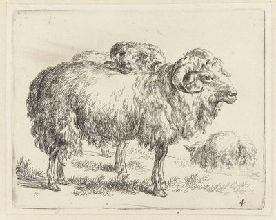 Deux béliers et un mouton - Nicolaes Pietersz Berchem