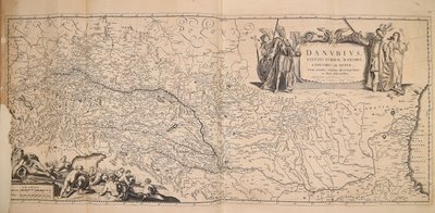 Danubius fluuius Europae maximus a fontibus ad ostia cum omnibus flumnibus ab utroque latere in illum defluentibus - Nicolaes Visscher