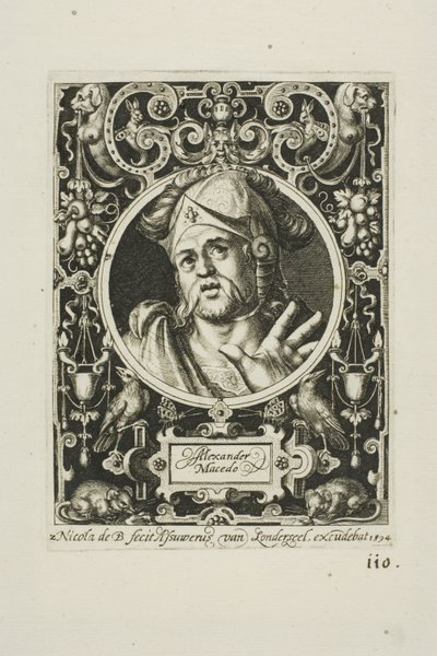 Alexandre le Grand, deuxième planche des Neuf Dignes - Nicolaes de Bruyn