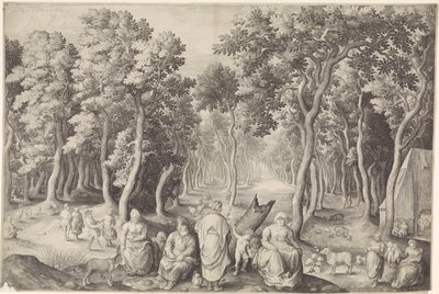 Famille de paysans dans une forêt - Nicolaes de Bruyn