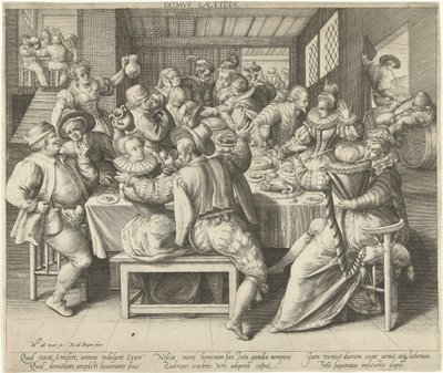 Une maison pleine de fête - Nicolaes de Bruyn