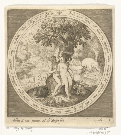 Ève trompée par le serpent près de l