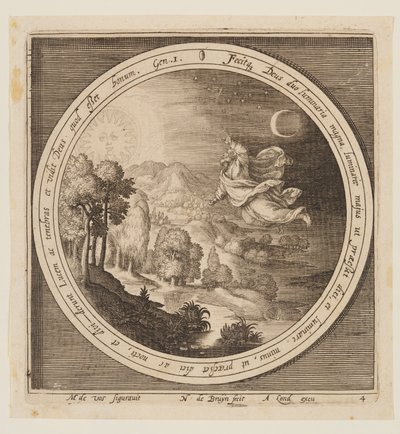 Quatrième jour : La création du soleil, de la lune et des étoiles, de la création à l