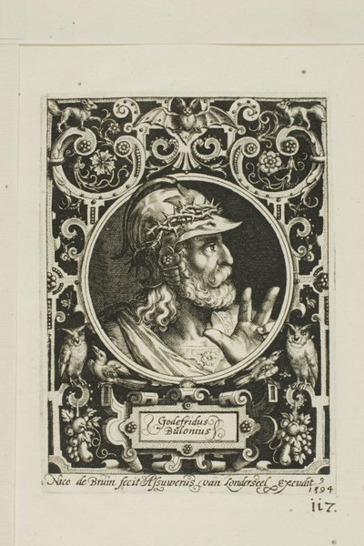 Godefroy de Bouillon, planche neuf de Les Neuf Preux - Nicolaes de Bruyn