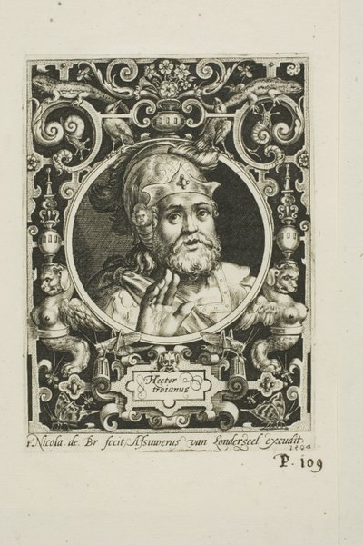 Hector de Troie, première planche des Neuf Dignes - Nicolaes de Bruyn