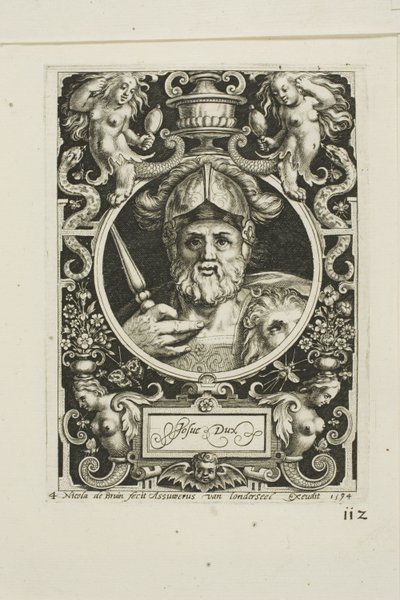 Joshua, quatrième planche des Neuf Dignes - Nicolaes de Bruyn