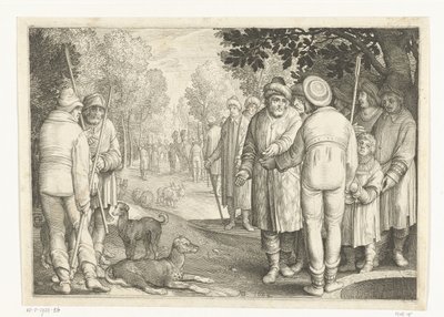 Joseph vendu par ses frères aux marchands près du puits (série Histoire de Joseph) - Nicolaes de Bruyn