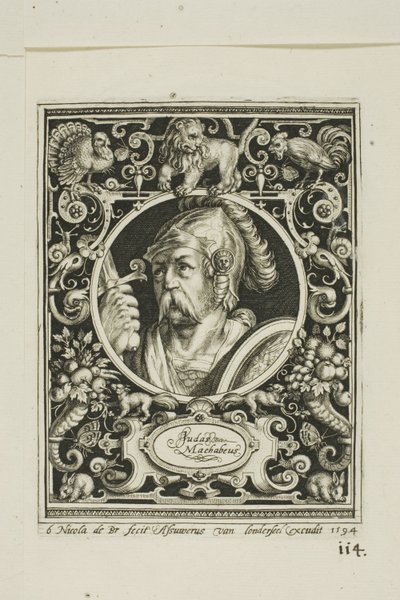 Judas Macabee, planche 6 de The Nine Worthies - Nicolaes de Bruyn