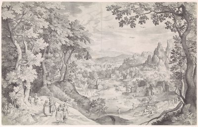 Paysage avec chasse au cerf - Nicolaes de Bruyn