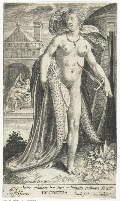 Lucrèce avec un poignard contre sa poitrine - Nicolaes de Bruyn