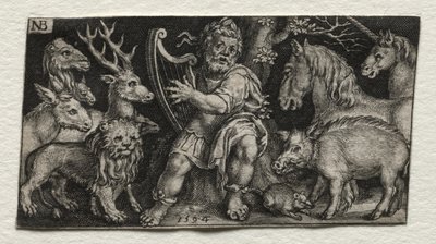 Orphée charmant les animaux, 1594 - Nicolaes de Bruyn