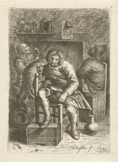 Homme fumant - Nicolaes van Haeften